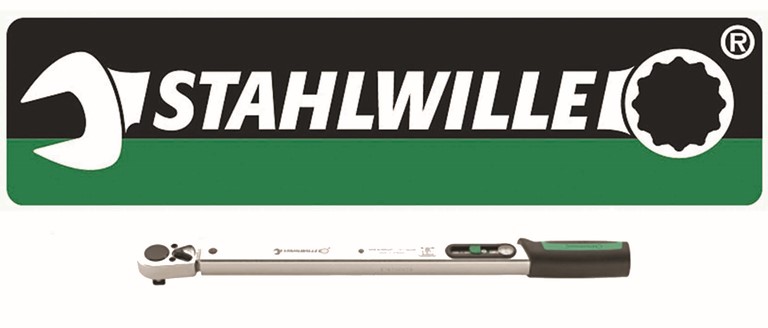 Stahlwille Torque Wrench with ratchet in black and green branded Stahlwille colours. Also Including the Stahlwille logo
