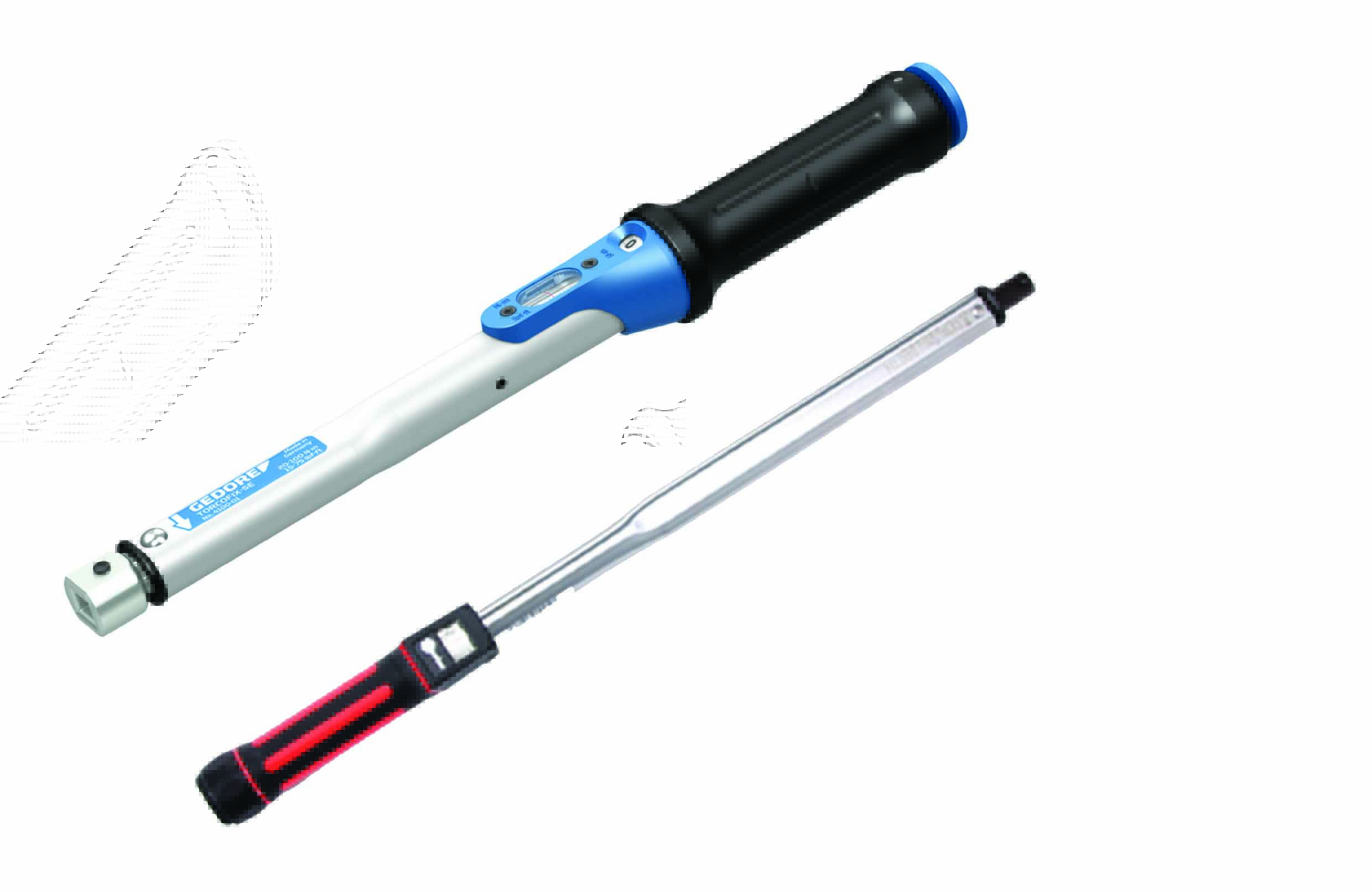 Product photos of Norbar and Gedore torque handles. 