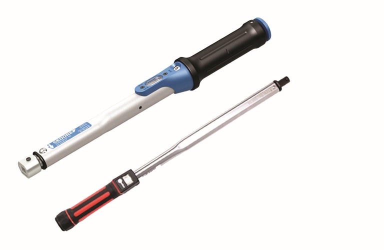 Product photos of Norbar and Gedore torque handles. 